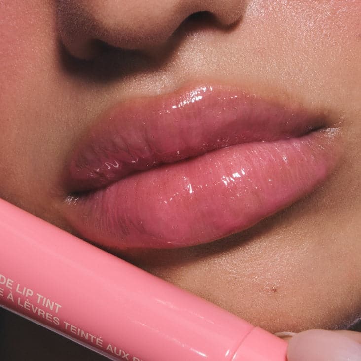 Keilani wears peptide lip tint sweet pea