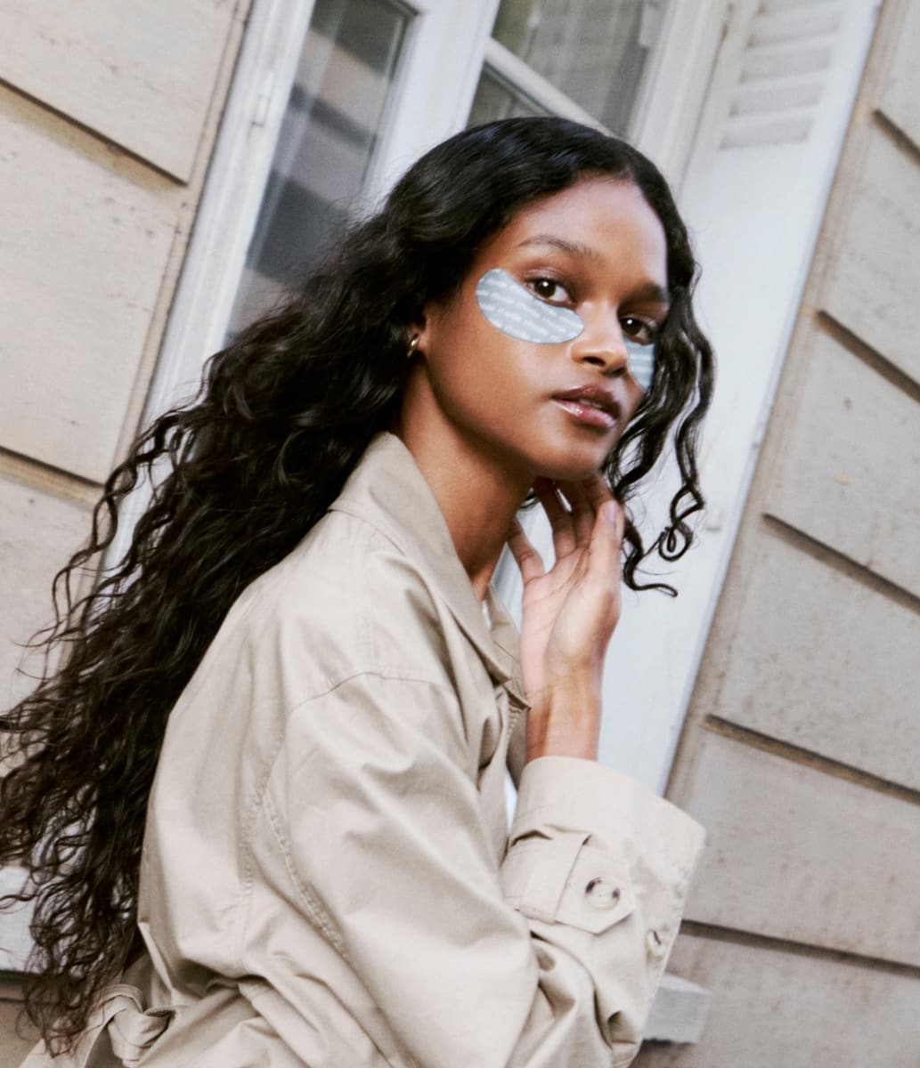 model wearing rhode eye prep
