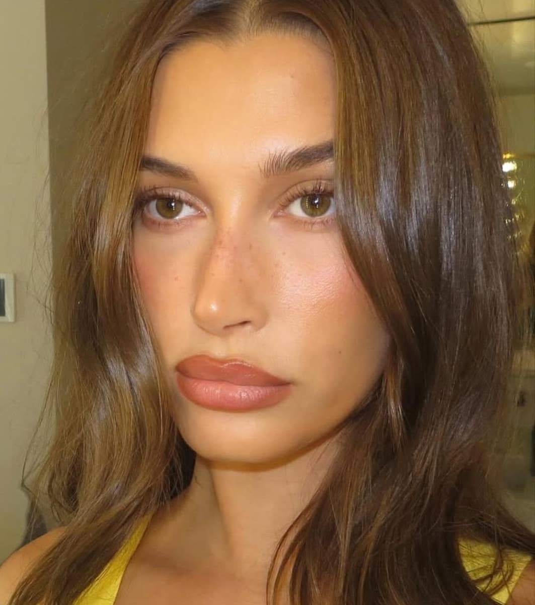 hailey with glazed skin