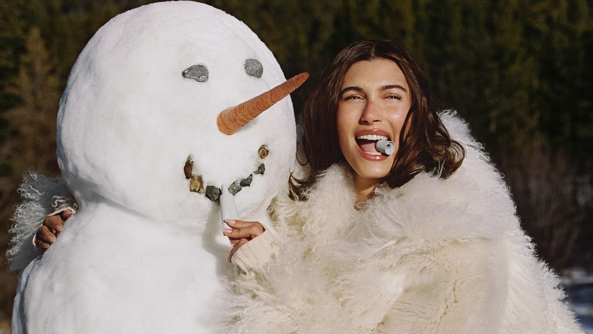 hailey with snowman
