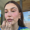 Hailey Bieber wears peptide lip shape