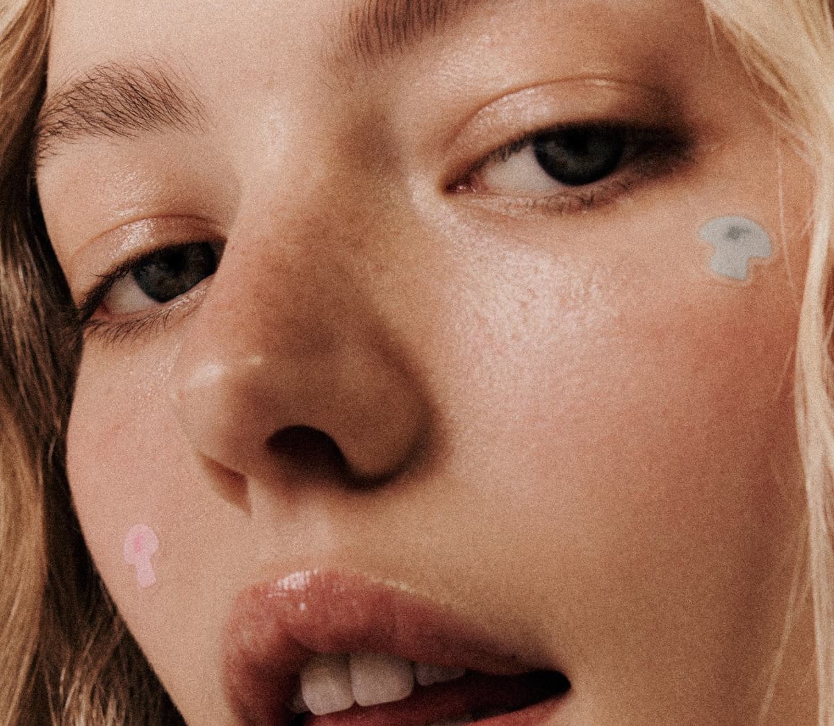 model wears spotwear shroom