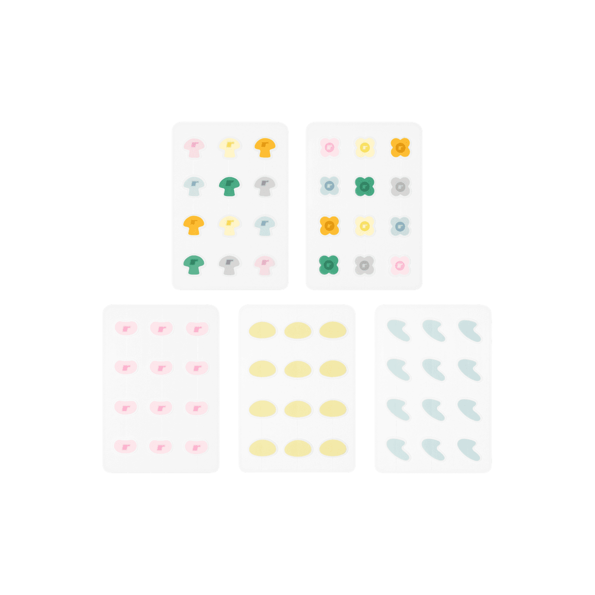 spotwear shroom, daisy, jelly bean, bubble, curve