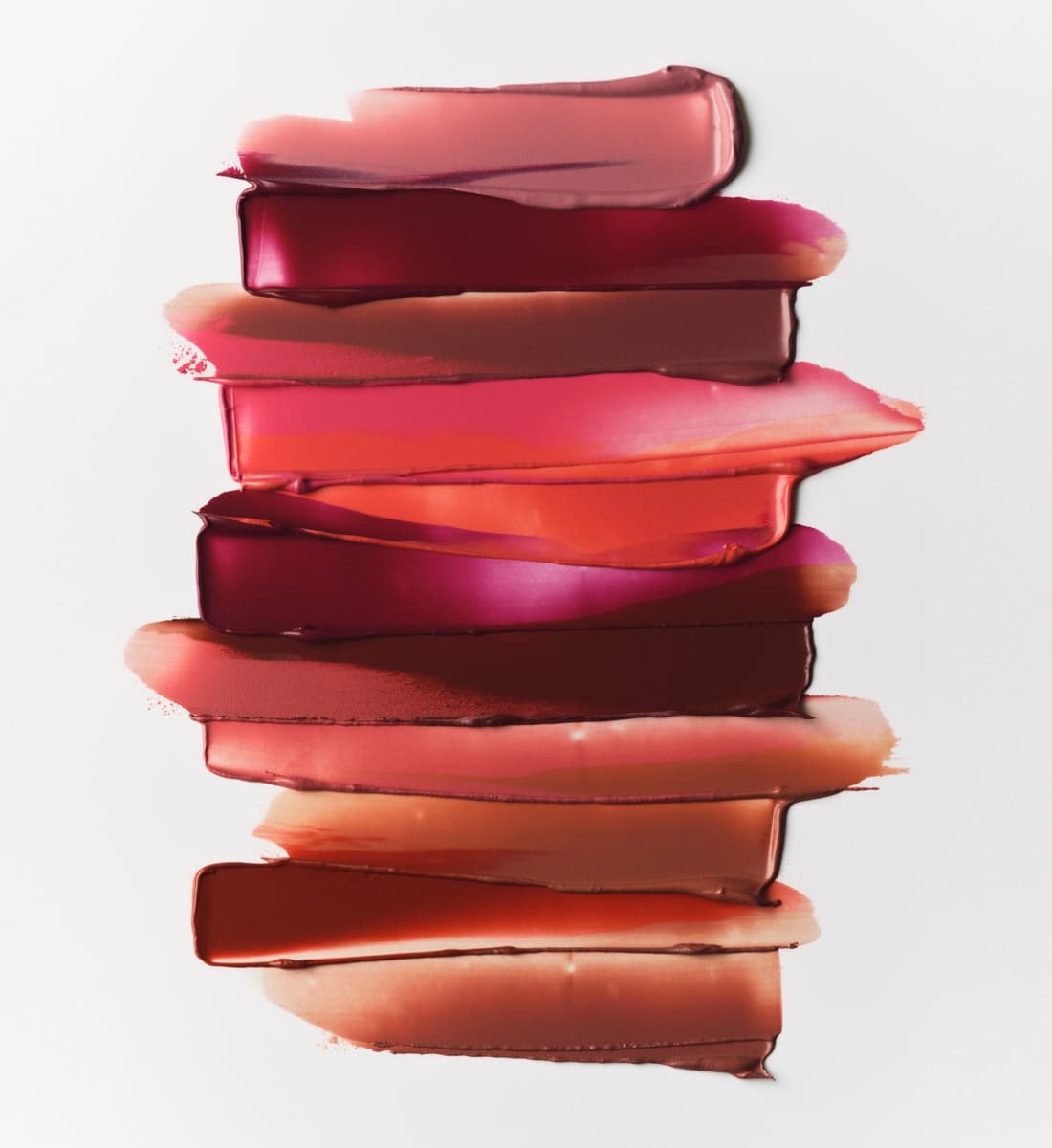 swatch of all eleven shades of pocket blush