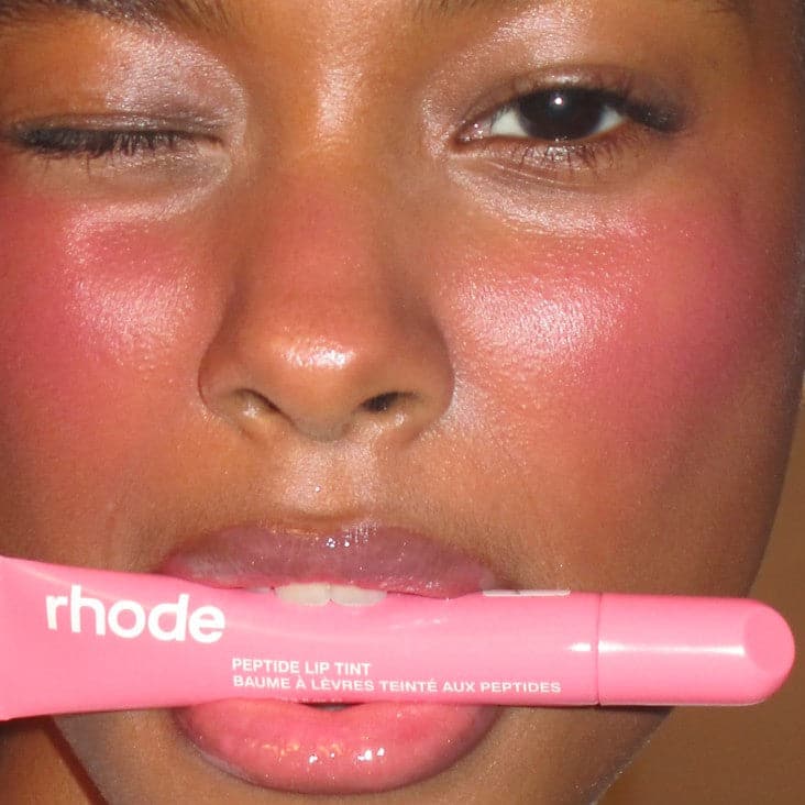 raika with peptide lip tint sweet pea