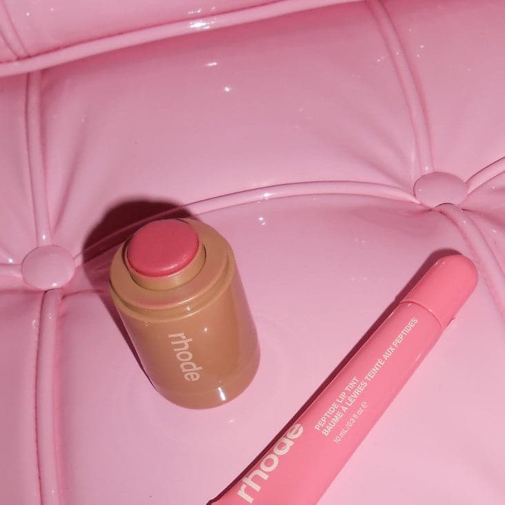 pocket blush teacup and peptide lip tint sweet pea